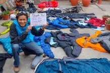 Clothing donation to porters
